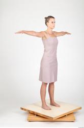 Whole Body T poses Casual Dress Slim Studio photo references